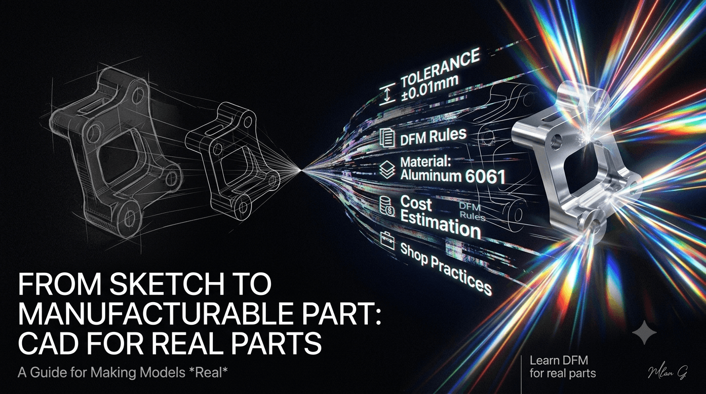 From Sketch to Manufacturable Part: CAD for Real Parts From Sketch to Manufacturable Part: CAD for Real Parts